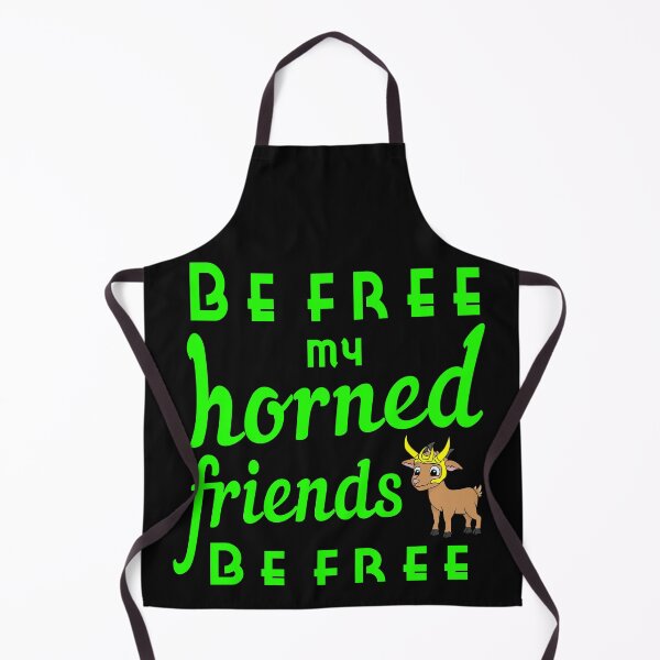 Item preview, Be free my horned friends! Trickster Goat (for dark bg) designed and sold by MinaMonsterMash.