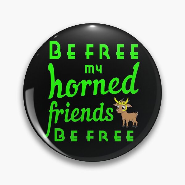 Item preview, Be free my horned friends! Trickster Goat (for dark bg) designed and sold by MinaMonsterMash.