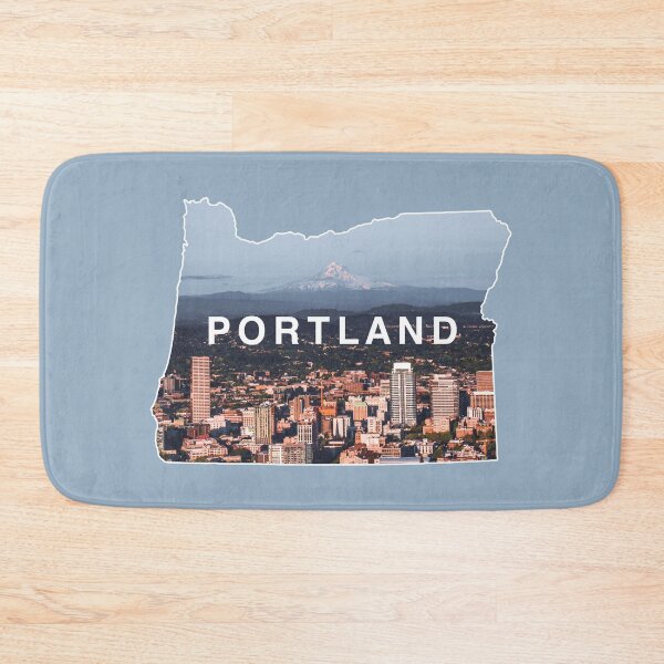 Item preview, Portland Oregon Skyline and Mount Hood-Map of Oregon designed and sold by anthonylonder.