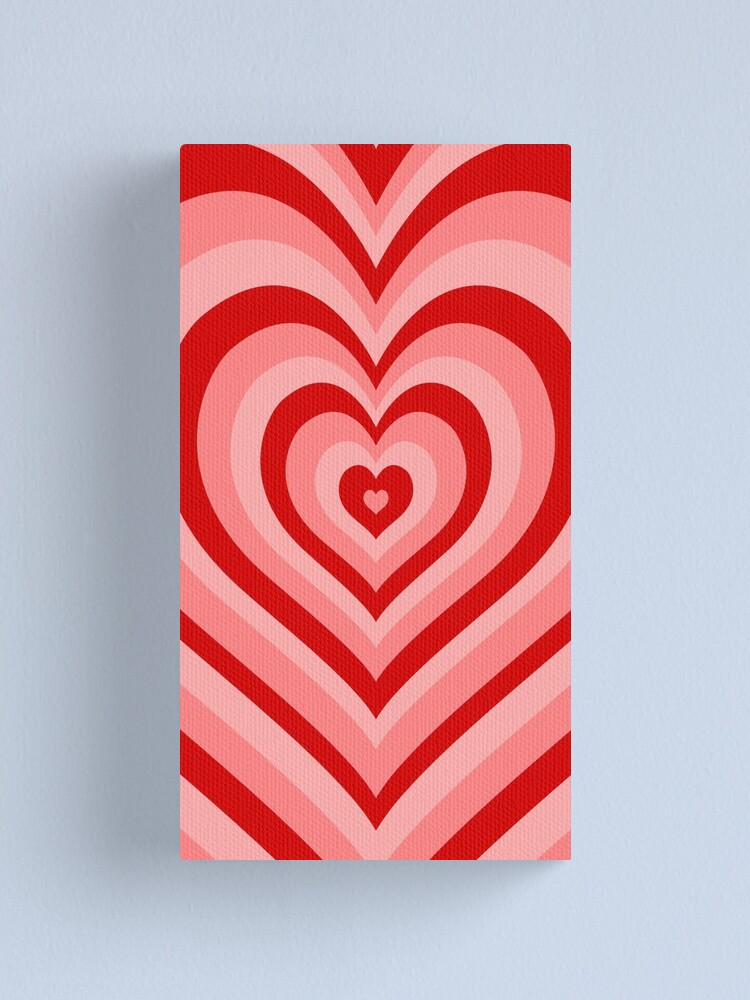 pink monochrome heart Canvas Print for Sale by y2krevival