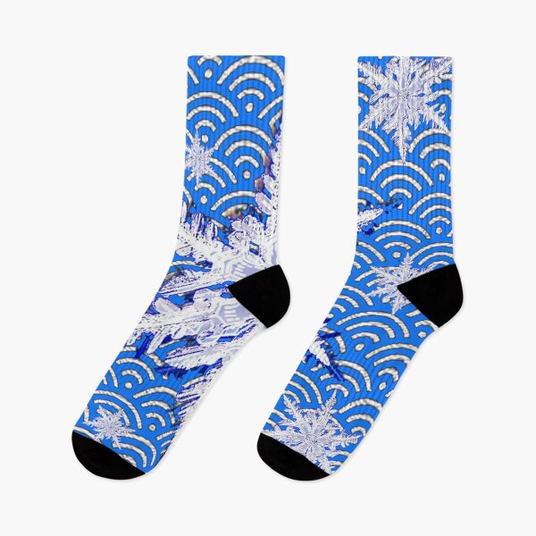 Item preview, WINTER WHITE BLUE SNOWFLAKES BLUE ABSTRACT PATTERN designed and sold by sharlesart.