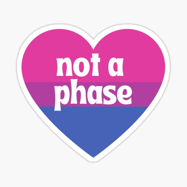 Not a Phase - Bi Heart Sticker