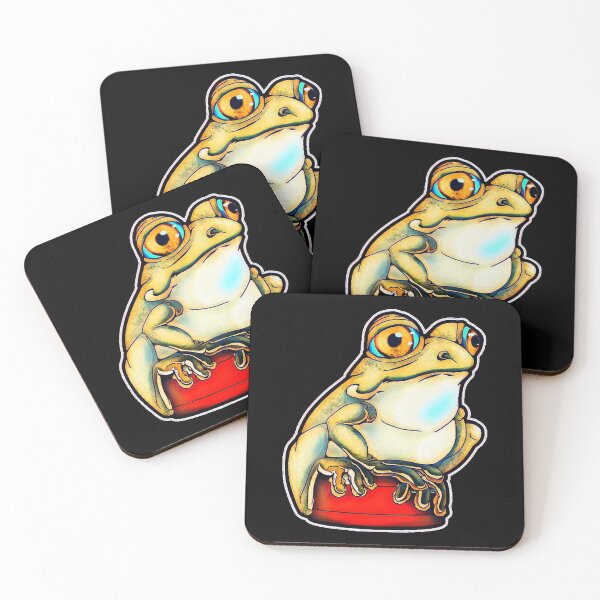Item preview, Cute frog on a bottle cap designed and sold by iduzarts.