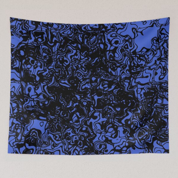 Item preview, Fluid design - black and blue designed and sold by rahilvalani.
