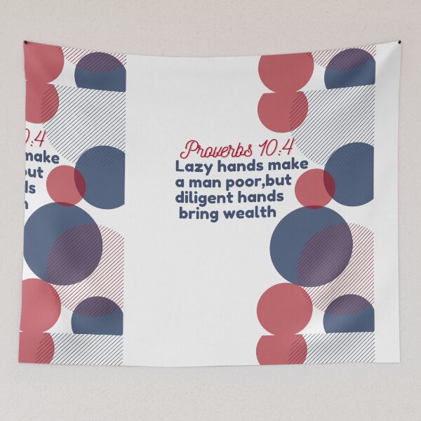 Item preview, Proverbs 10:4 Lazy hands make a man poor-circles designed and sold by Mammanation.