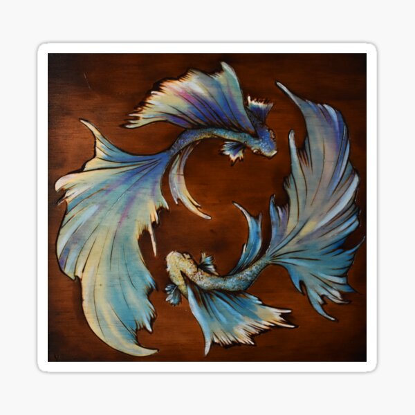 Item preview, Balance fish wood burning designed and sold by VsWildArt.