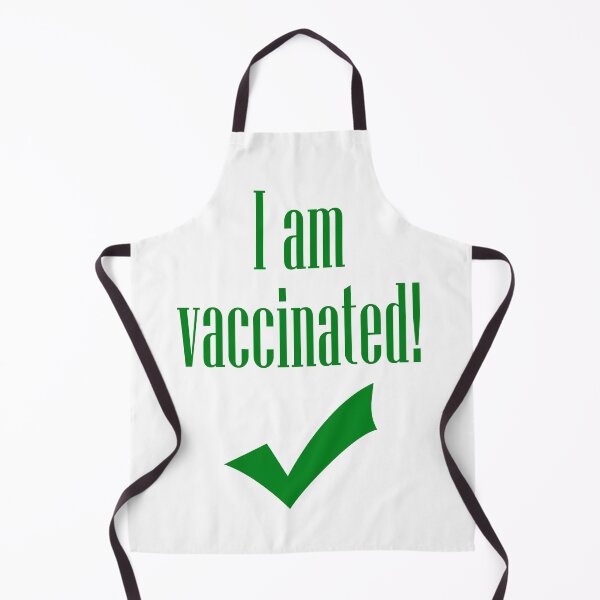 Item preview, I am vaccinated green text with checkmark designed and sold by Nikoleta Vukovic.