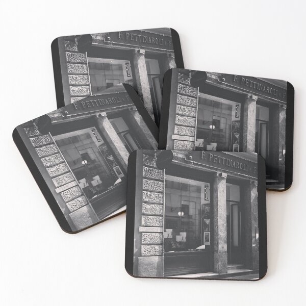 On The Streets of Milan - F. Pettinaroli Coasters (Set of 4)