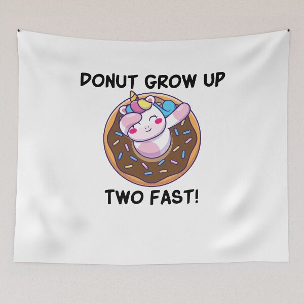 Item preview, Donut Grow Up Two Fast , unicorn donut gift designed and sold by Noussairox.