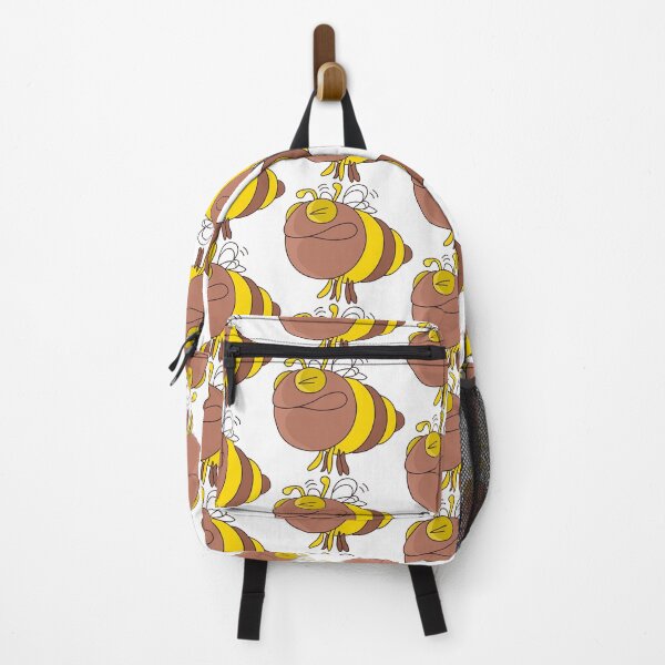 Item preview, cute Yellow-brown , short-winged fat bee vector, work in flight, on white background. designed and sold by WP-7824.