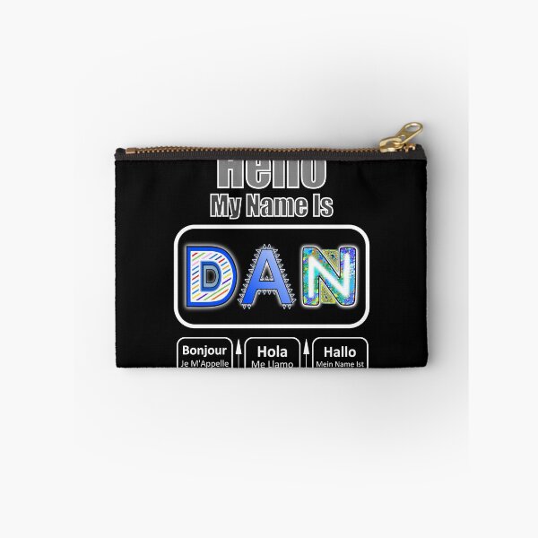 Item preview, Hello My Name Is Dan Nametag For Dark Background designed and sold by artfulnotebook.