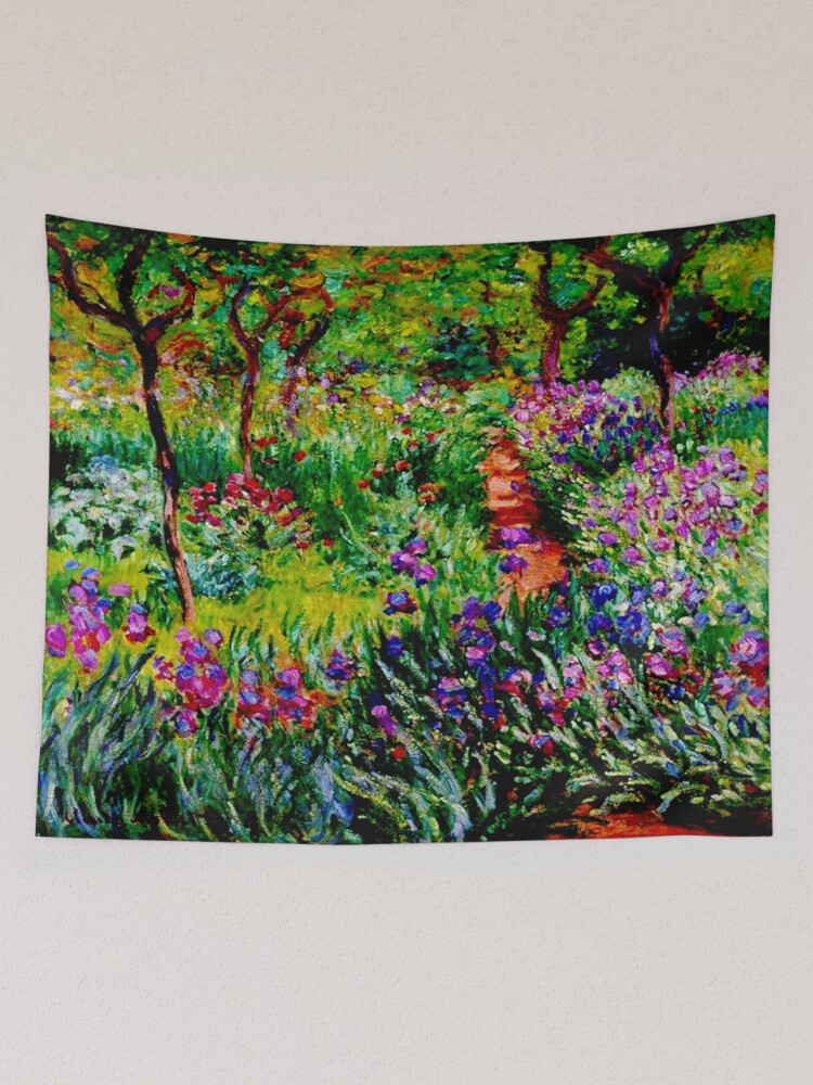 Claude Monet | 'Le Jardin aux Iris à Giverny' - 'The Iris Garden at  Giverny' | Tapestry