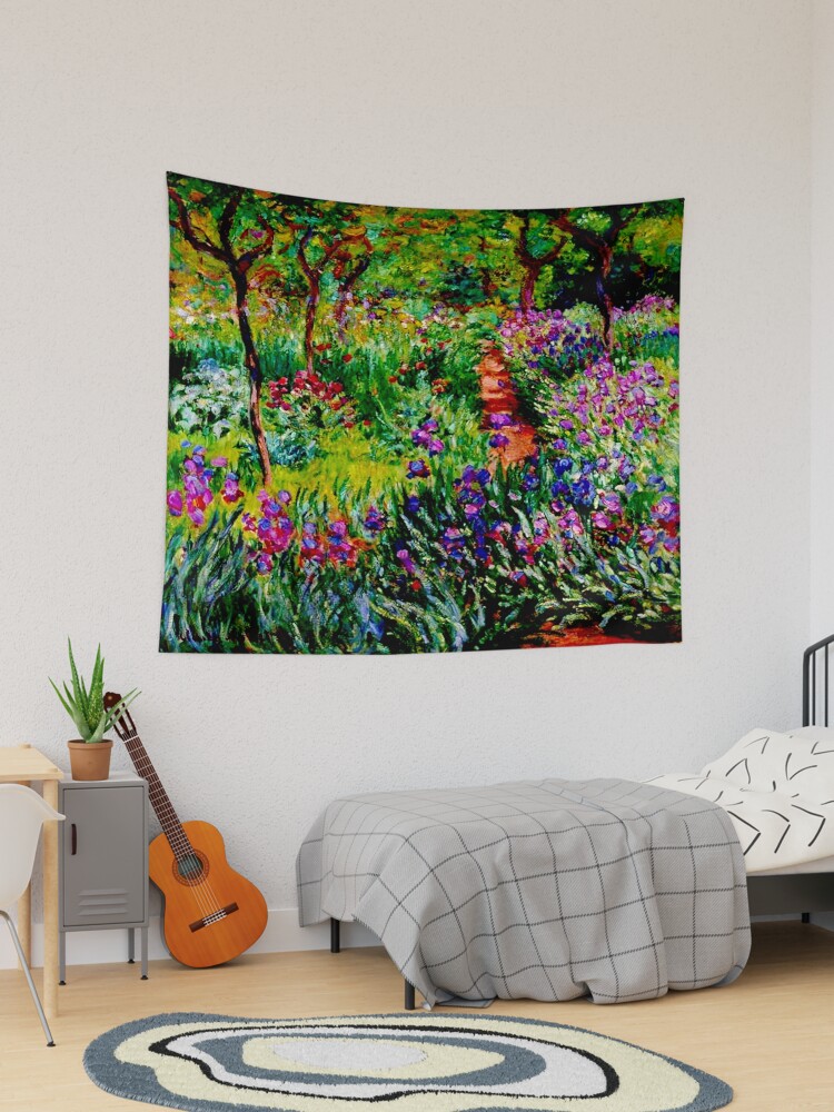 Claude Monet | 'Le Jardin aux Iris à Giverny' - 'The Iris Garden at  Giverny' | Tapestry