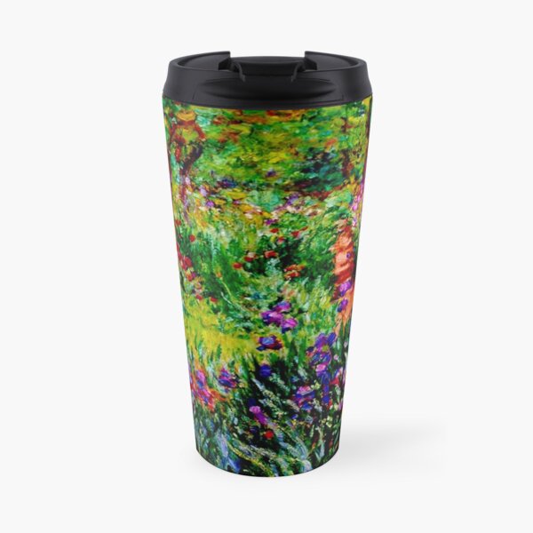 Claude Monet | 'Le Jardin aux Iris à Giverny' - 'The Iris Garden at Giverny' Travel Mug