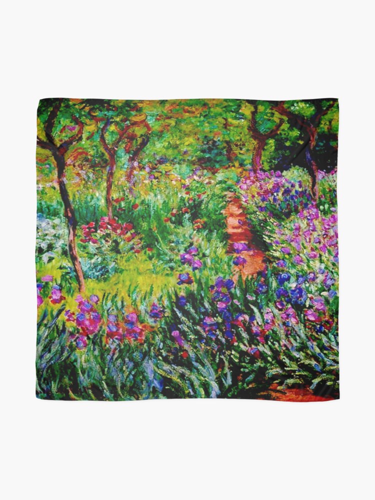 Claude Monet | 'Le Jardin aux Iris à Giverny' - 'The Iris Garden at  Giverny' | Scarf