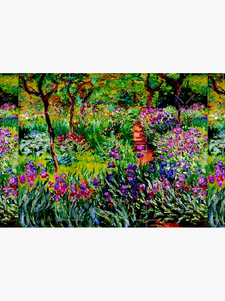 Claude Monet - The iris garden at Giverny Leggings for Sale by