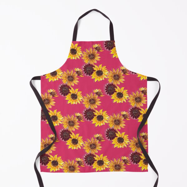 Item preview, Summer Sunflowers on Bright Pink designed and sold by handandhart.
