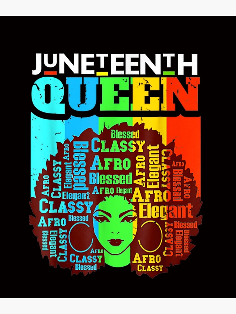 Juneteenth Black Queen Afro Melanin Girl Magic Women Girls Sweatshirt