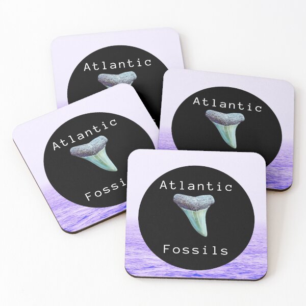 Item preview, Purple Seas Light Blue Atlantic Fossils Shark Tooth Print designed and sold by AtlanticFossils.