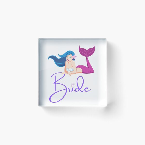 Aperçu de l'œuvre T-shirt graphique Bachelorette sirène mariée créée et vendue par elevated-aura.