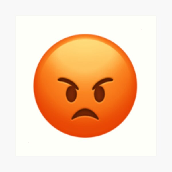 fårehyrde vægt mølle Red Angry Face Emoji" Art Print for Sale by Winkham | Redbubble