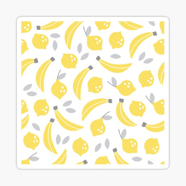 Yellow and Grey Print Design 3 Sticker