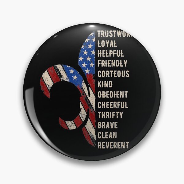 Item preview, American Flag Trustworthy Helpful Friendly Courteous Scout T-Shirt designed and sold by ShernocaDegraff.