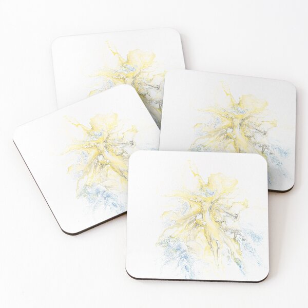 Item preview, Dutch Pour Painting in Yellow and Blue designed and sold by InspiredByTIEF.