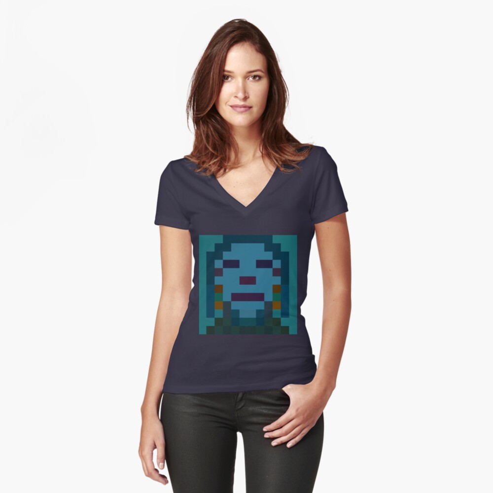 Item preview, Fitted V-Neck T-Shirt designed and sold by Errorism.