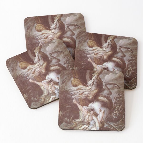 Item preview, Horseman Attacked by a Giant Snake, by Henry Fuseli designed and sold by JustContemplate.