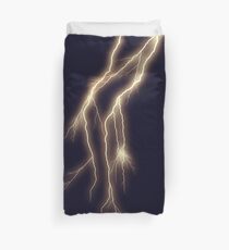 Lightning Bolt on Indigo Duvet Cover