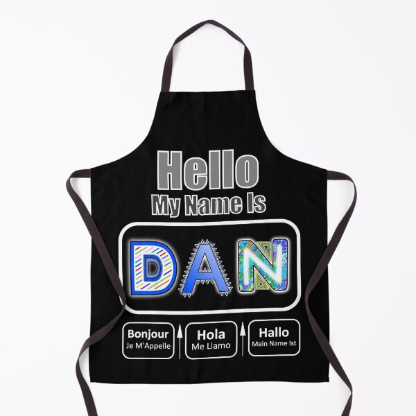 Item preview, Hello My Name Is Dan Nametag For Dark Background designed and sold by artfulnotebook.