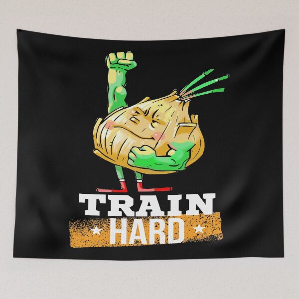 Item preview, Train Hard Strong Onion Power Lifter Bodybuilder Foodietoon designed and sold by ProjectX23.