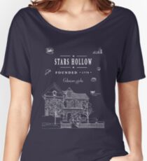 Camiseta ancha para mujer Estrellas Hueco Collage