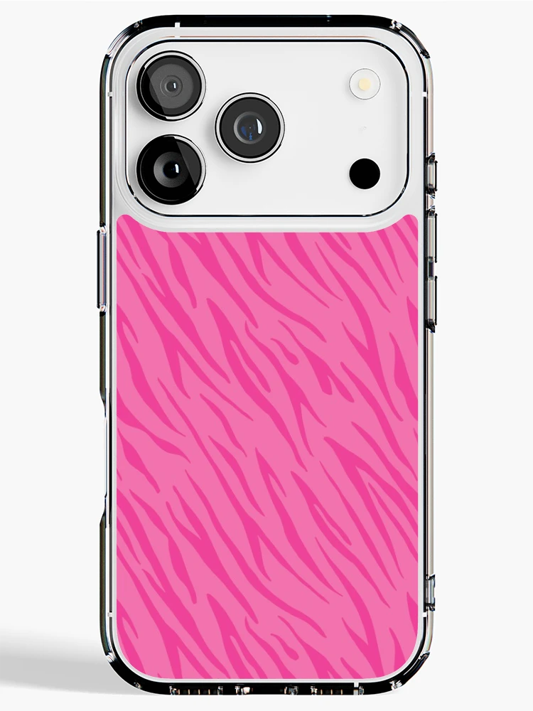 Thumbnail 1 of 5, iPhone Case, Pink Tiger Skin Pattern Retro designed and sold by PatternTale.