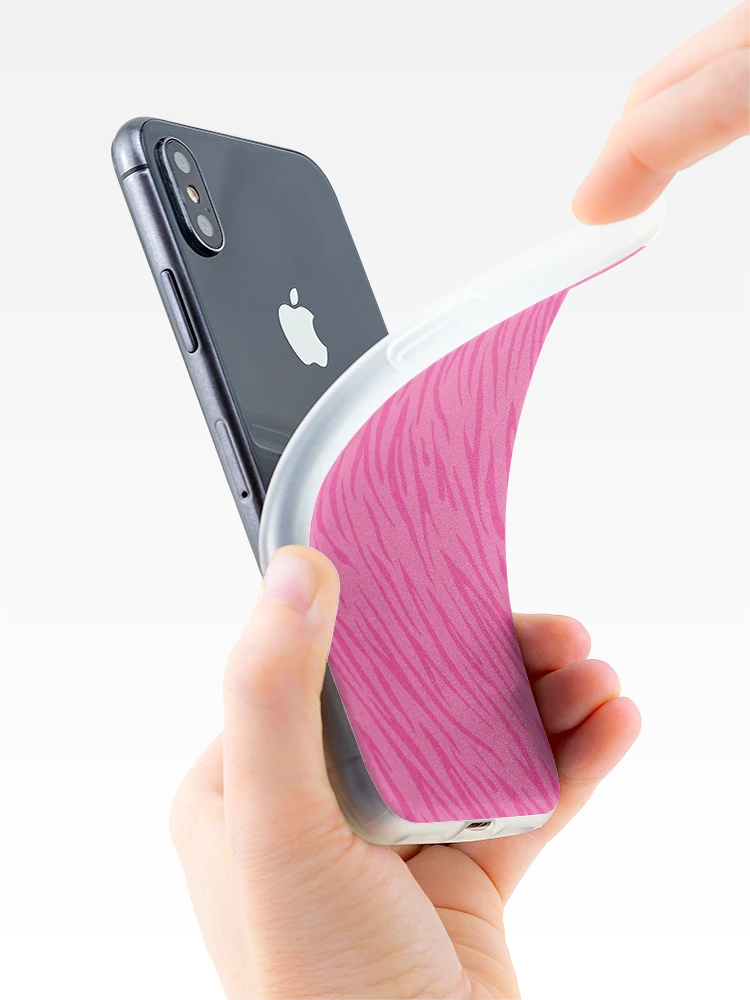 Thumbnail 4 of 5, iPhone Case, Pink Tiger Skin Pattern Retro designed and sold by PatternTale.