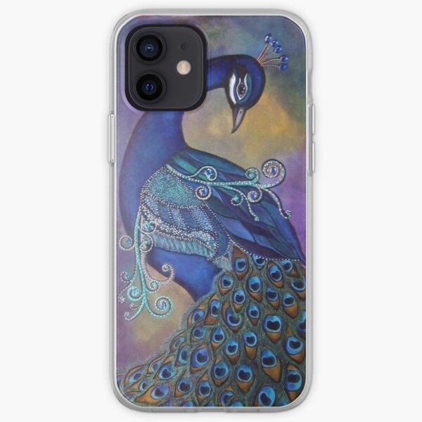 Beautiful Blue Peacock iPhone Soft Case