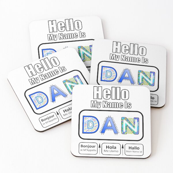 Item preview, Hello My Name Is Dan Nametag For Light Background designed and sold by artfulnotebook.