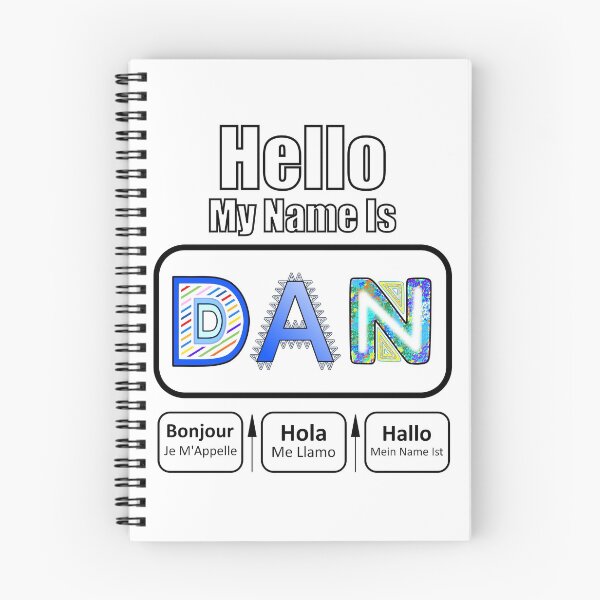 Item preview, Hello My Name Is Dan Nametag For Light Background designed and sold by artfulnotebook.
