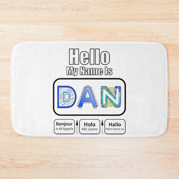 Item preview, Hello My Name Is Dan Nametag For Light Background designed and sold by artfulnotebook.