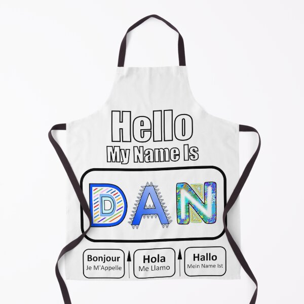 Item preview, Hello My Name Is Dan Nametag For Light Background designed and sold by artfulnotebook.