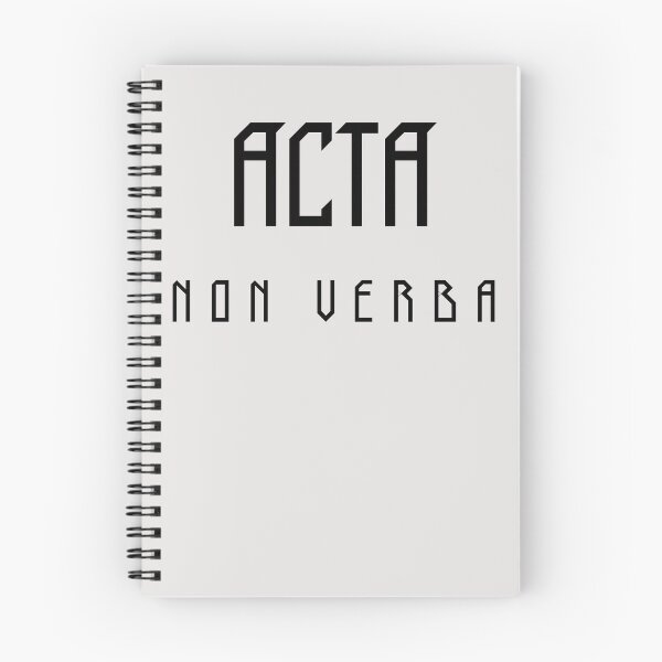 Item preview, Acta non verba designed and sold by WisdomAndWords.