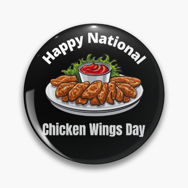 Item preview, Happy National Chicken Wings Day designed and sold by Crafty-Mornings.