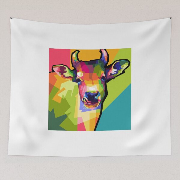 Item preview, WPAP Popart Cow, artprint designed and sold by Rizky Dwi Aprianda.
