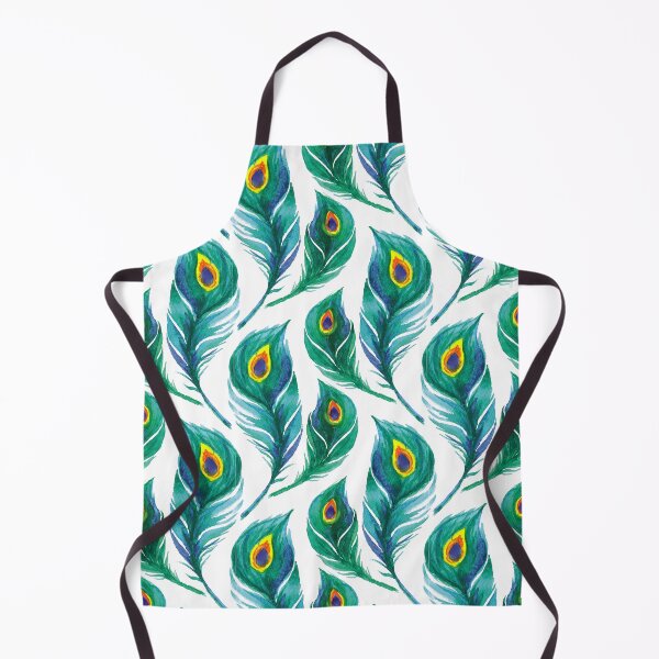 Item preview, Watercolor Peacock Feather Seamless Pattern, Peacock Feather Pattern, Peacock Feather Vector Pattern designed and sold by graphic-genie.