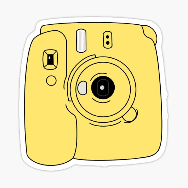 Yellow Polaroid Camera Sticker - Colors & Cocktails