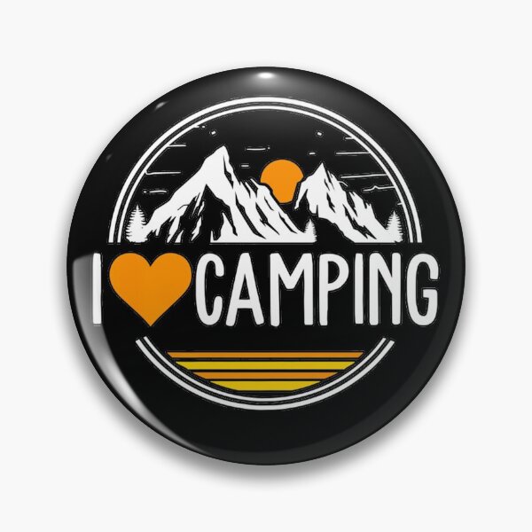Item preview, I <3 heart (love) camping - outdoors, nature, mountains, outside, camping gift for campers backpackers rv van life  designed and sold by VisionQuestArts.