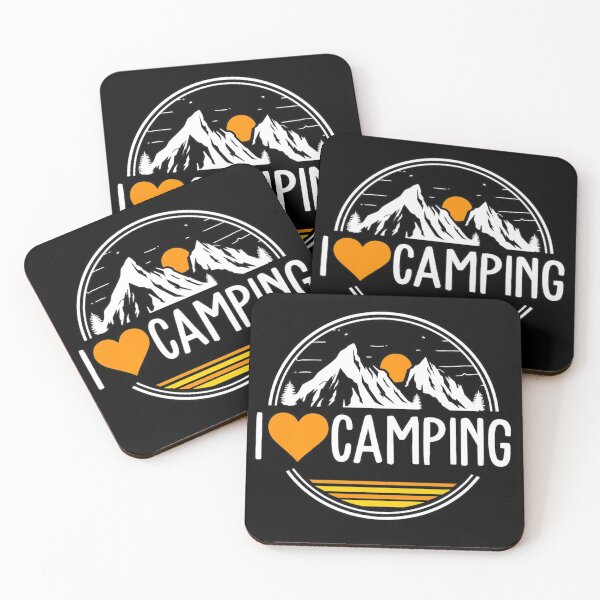 Item preview, I <3 heart (love) camping - outdoors, nature, mountains, outside, camping gift for campers backpackers rv van life  designed and sold by VisionQuestArts.