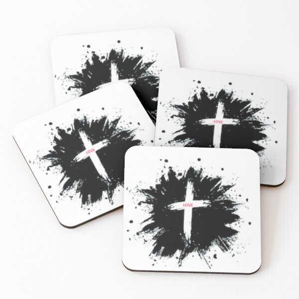 Item preview, White cross with the word love designed and sold by Cyber-Spider.