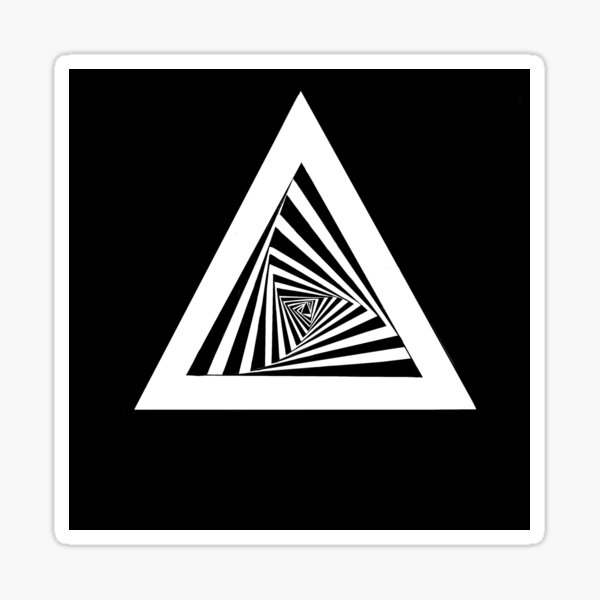Falling Triangles Sticker